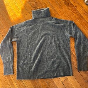 J. Crew 100% Gray Cashmere Turtleneck